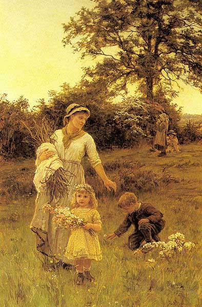 Frederick Morgan The Garland, oil painting picture